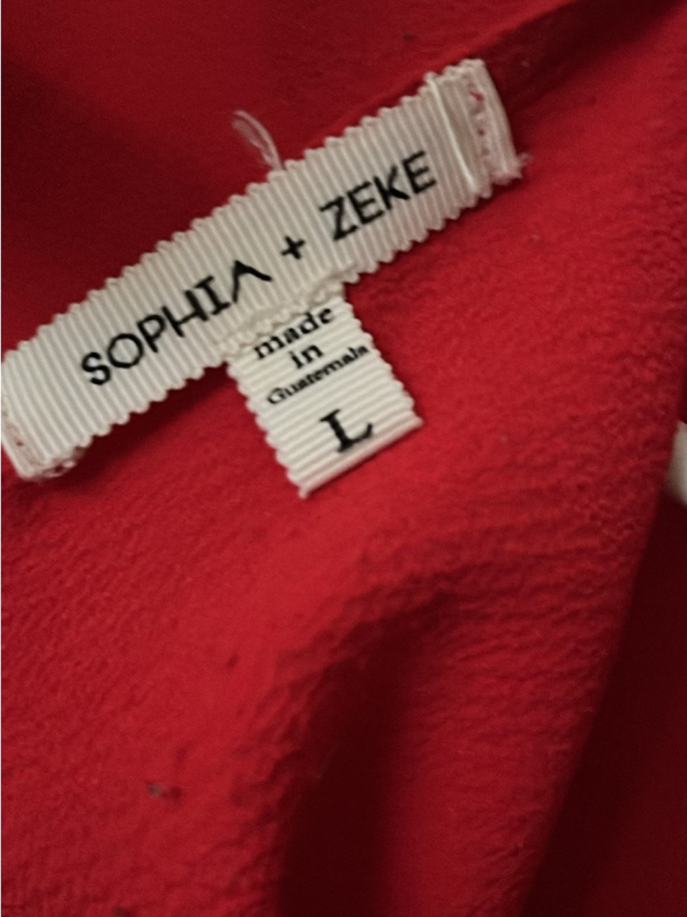 SOPHIA + ZEKE Vibrant Red Blouse - L